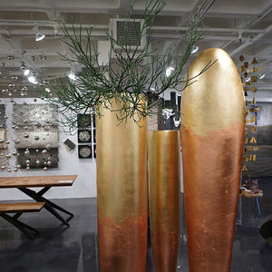 Nobu Floor Vase, Gilded - Made in Chicago