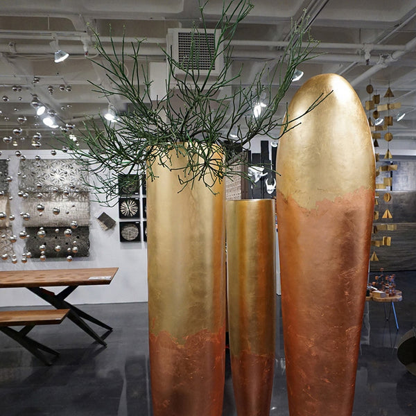 Nobu Floor Vase, Gilded - Made in Chicago
