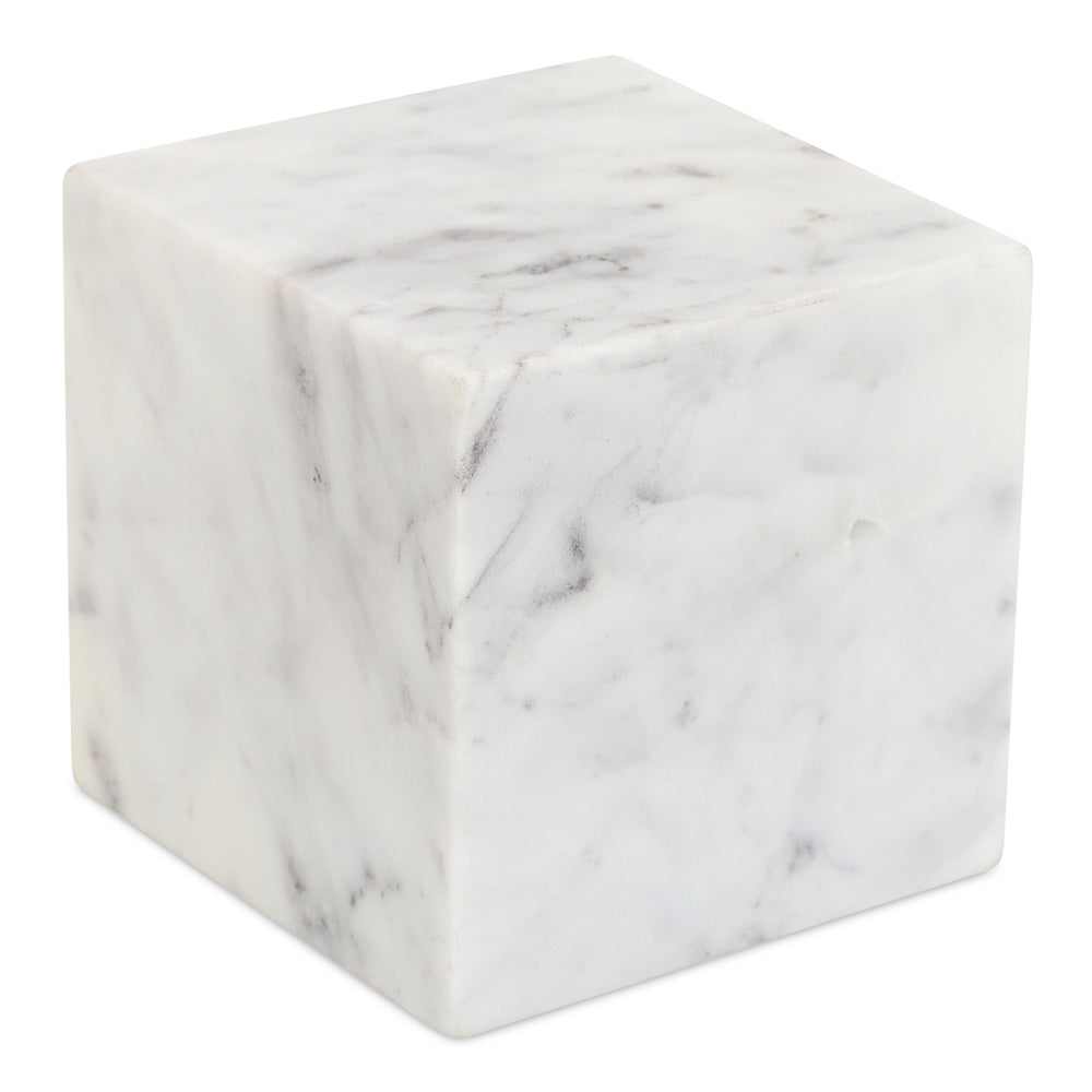 Moe's Cora Banswara Marble Cube Accent