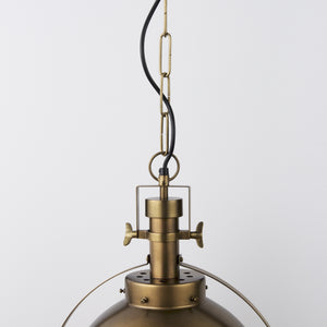 Leighton I 15x20 Gold Toned Metal Spherical Pendant Light