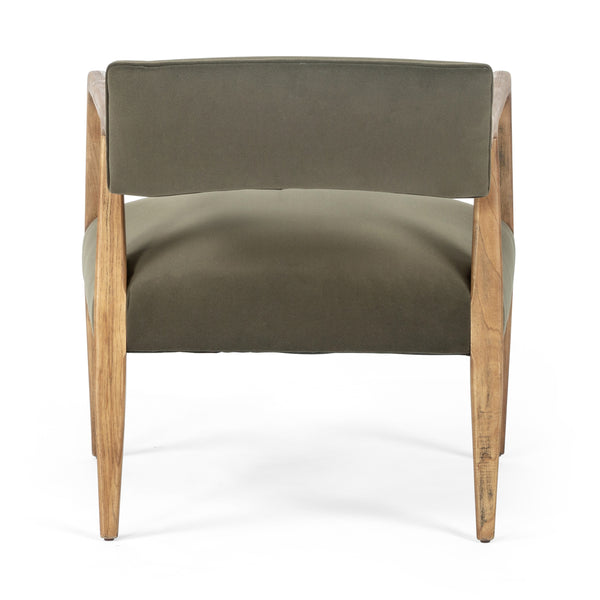 Tyler Armchair In Modern Velvet Loden