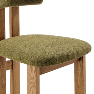 Hailey Boucle Dining Side Chair, Palladian Green