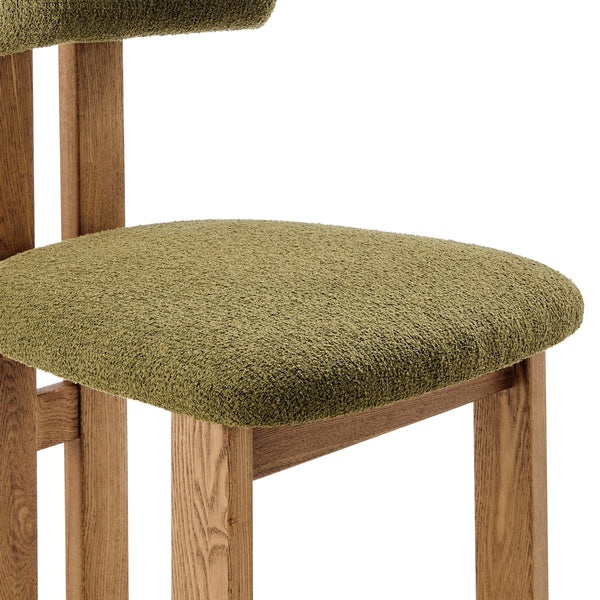 Hailey Boucle Dining Side Chair, Palladian Green