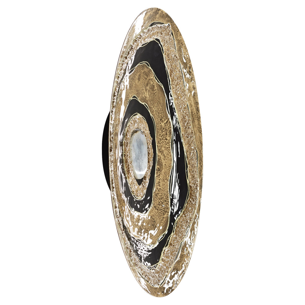 Skipping Rocks Wall Decor | Gold And Black - Large