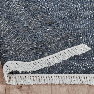 Indoor/Outdoor Augusta Herringbone Rug - Navy 8'x10'