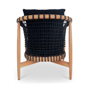 Moe's Kuna Outdoor Lounge Chair in Black