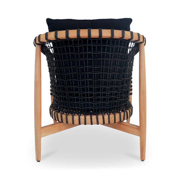 Moe's Kuna Outdoor Lounge Chair in Black