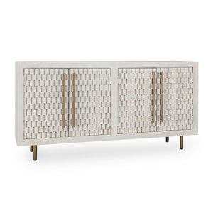 Norwood Solid Wood 4Dr Buffet - Coastal White