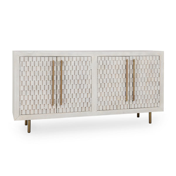 Norwood Solid Wood 4Dr Buffet - Coastal White