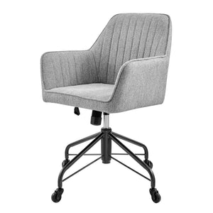 Thompson Fabric Swivel Office Arm Chair In Strata Gray