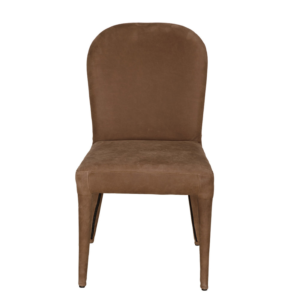 Georgia Dining Chair, Orris Brown Leather