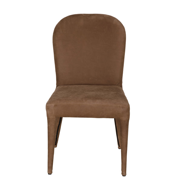 Georgia Dining Chair, Orris Brown Leather