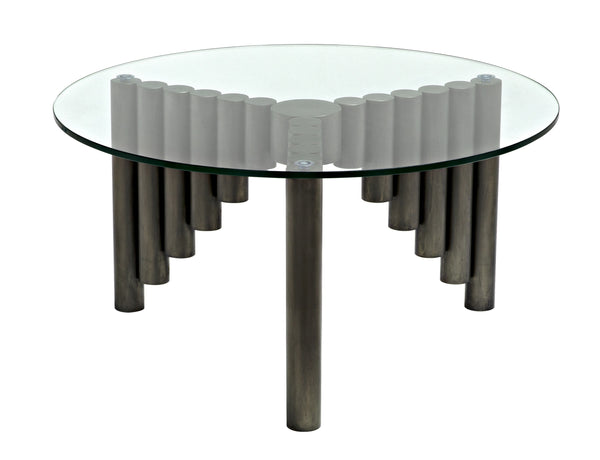 Organum Coffee Table, Gun Metal Finish