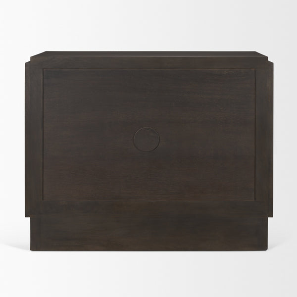 Wagner Dark Brown Wood w/ Arched Design Accent Cabinet