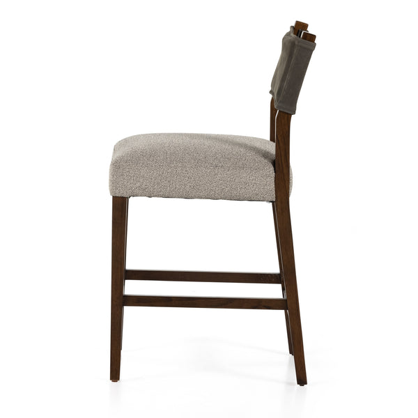 Ferris Stool In Nubuck Charcoal In Counter