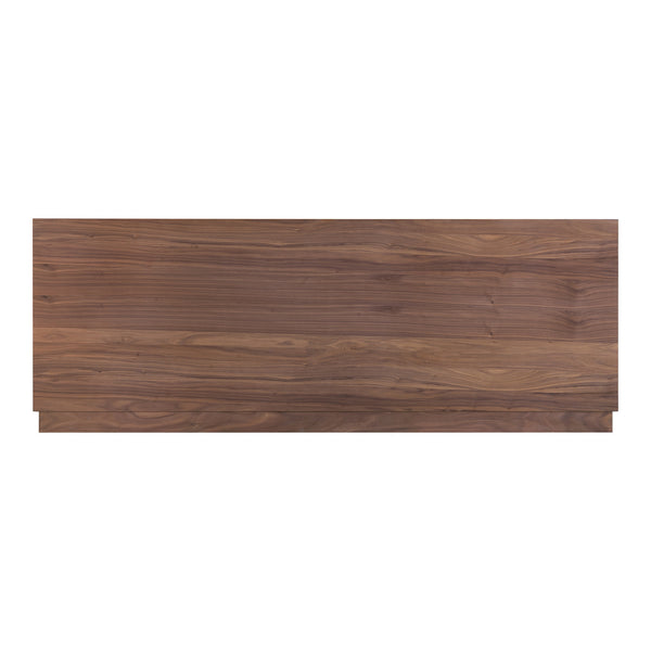 Moe's Round Off Queen Bed in Walnut Brown