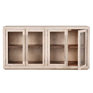 Bradley Solid Wood 4Dr Cabinet in Coastal White