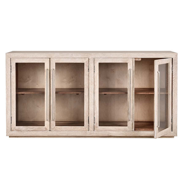 Bradley Solid Wood 4Dr Cabinet in Coastal White