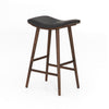 Union Saddle Bar Stool-Dist Black