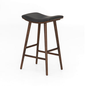 Union Saddle Bar Stool-Dist Black