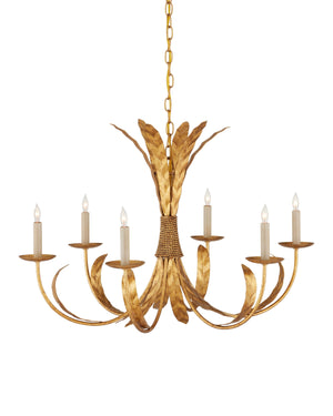 Bette Gold Chandelier In Grecian Gold Leaf