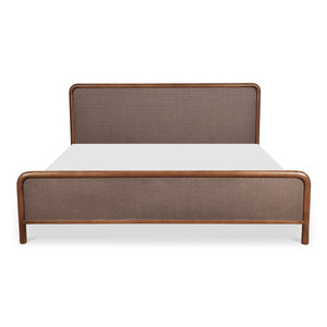 Rye Queen Bed Warm Brown with Mango Wood