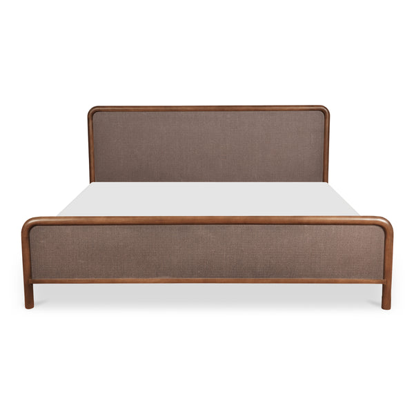 Rye Queen Bed Warm Brown with Mango Wood