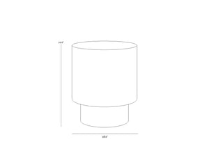 BERNABY END TABLE - GUNMETAL