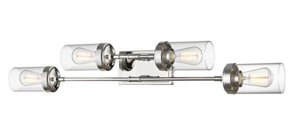 Calliope 4 Light Vanity in Polished Nickel Finish