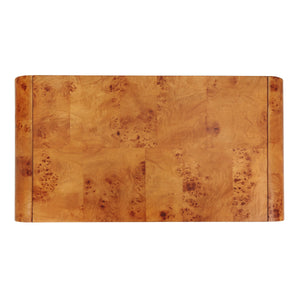 Adriel Burl Wood Coffee Table, Golden Brown Burl
