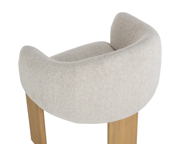 TRINE DINING ARMCHAIR - RUSTIC OAK - DOVE CREAM