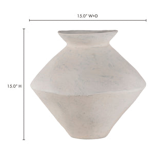 Moe's Raja Medium Decorative Vessel White