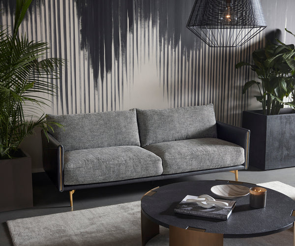 ASHI SOFA - NASH ZEBRA / COAL BLACK