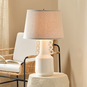 Circus Ceramic Table Lamp with Linen Shade