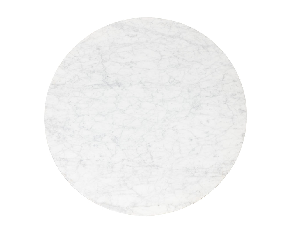 MASSIE DINING TABLE - WHITE MARBLE - 54"