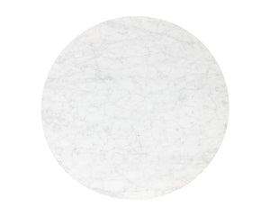 MASSIE DINING TABLE - WHITE MARBLE - 54"