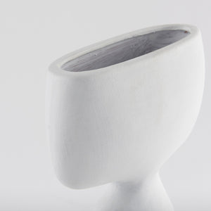 Rylee 11.6H White Ceramic Vase
