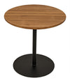 Ford Small Side Table, Gold Teak with Steel Base