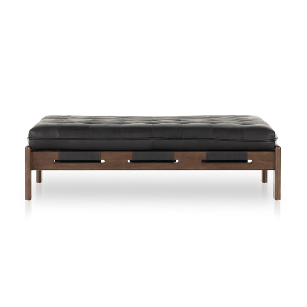 Halston Cocktail Ottoman In Heirloom Black
