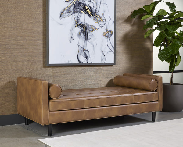 DONNIE BENCH - BLACK - TOBACCO TAN