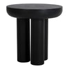 Rocca Side Table in Black Concrete and Iron Frame