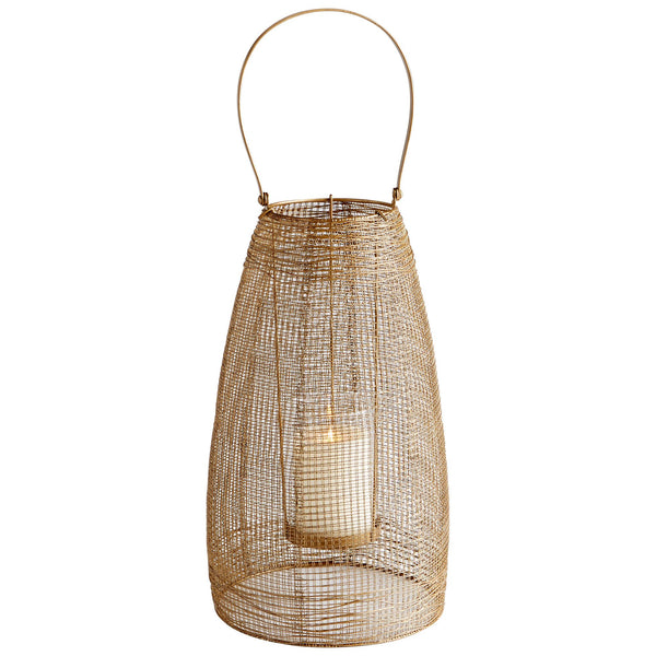 Medium Gauze Candleholder In Gold