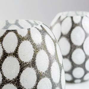 Large Brunson Vase in Brown and White