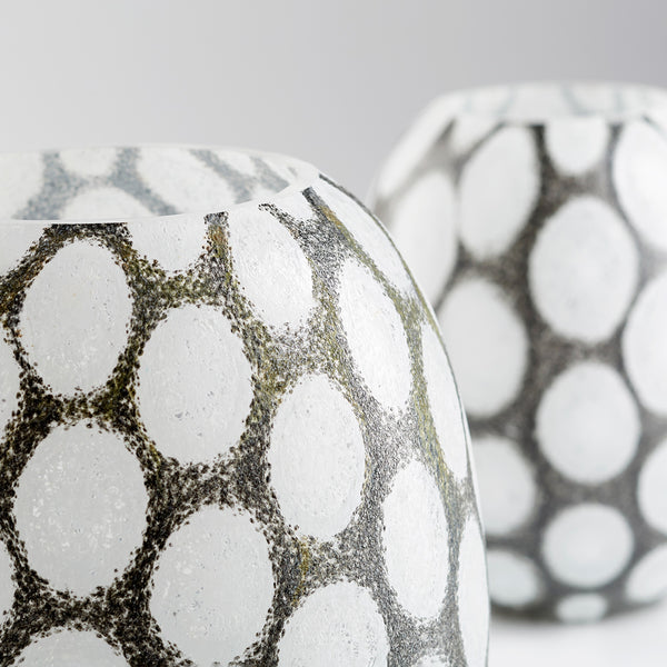 Large Brunson Vase in Brown and White