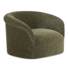 Thora Lounge Chair in Dark Green Velvet