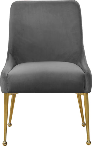 Irvin Dining Chair In Grey Velvet