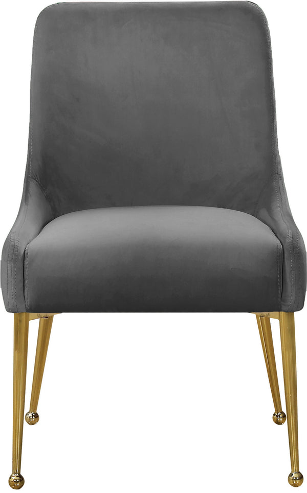 Irvin Dining Chair In Grey Velvet