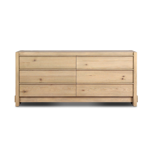 Aramis 6 Drawer Dresser - Sandy Oak Resawn
