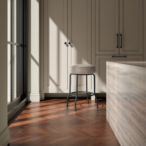 Kelsey Swivel Counter Stool with Iron Legs