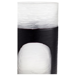 Large Ominous Frost Vase in Clear and Black